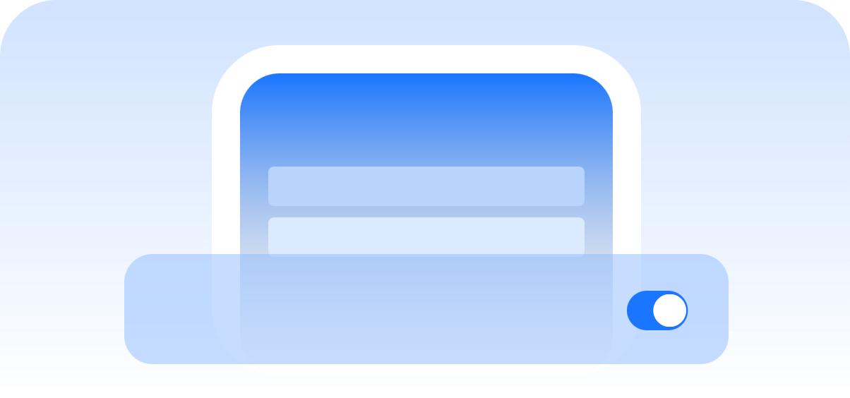 Illustration of a permission switch being turned on
